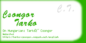 csongor tarko business card